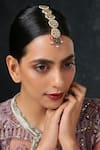 Buy_Paisley Pop_Gold Plated Kundan Floral Maangtikka _at_Aza_Fashions