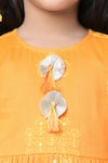 Buy Lil Drama Orange Cotton Tassels Khoochi Embroidered Kurta And Dhoti Pant Set Online at Aza Fashions Buy_Lil Drama_Orange Cotton Tassels Khoochi Embroidered Kurta And Dhoti Pant Set _Online_at_Aza_Fashions