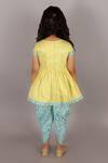 Shop Lil Drama Yellow Cotton Tassels Folklore Printed Kurta And Dhoti Pant Set at Aza Fashions Shop_Lil Drama_Yellow Cotton Tassels Folklore Printed Kurta And Dhoti Pant Set _at_Aza_Fashions