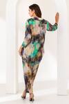Shop_Kameez_Multi Color Summer Silk Printed And Mixed Hues Shirt & Pant Set For Women_at_Aza_Fashions