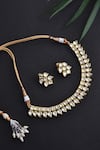 Shop_Swabhimann_Gold Plated Kundan Studded Choker Set _at_Aza_Fashions