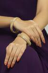 Buy_Moh-Maya By Disha Khatri_Gold Plated Crystals Bangles Set Of 2_at_Aza_Fashions