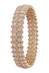Shop_Moh-Maya By Disha Khatri_Gold Plated Crystals Bangles Set Of 2_at_Aza_Fashions
