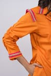 Buy_The Dramebaaz Co_Orange Cotton Spread Collar Shirt And Solid Shorts Set _Online_at_Aza_Fashions