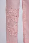Buy_The Dramebaaz CO_Pink Cotton Embroidery Collared Floral Applique Shirt And Pant Set _Online_at_Aza_Fashions