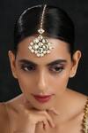 Buy_Paisley Pop_Gold Plated Kundan Floral Maangtikka _at_Aza_Fashions