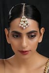 Buy_Paisley Pop_Gold Plated Kundan Floral Maangtikka _at_Aza_Fashions