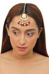 Buy_Riana Jewellery_Gold Plated Jadtar Stone Chandbali Drop Maangtikka _at_Aza_Fashions