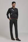 Buy_Arihant Rai Sinha_Black Cotton Checkered Pattern Shirt_at_Aza_Fashions