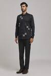 Arihant Rai Sinha_Black Cotton Checkered Pattern Shirt_Online_at_Aza_Fashions