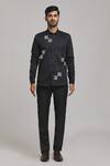 Arihant Rai Sinha_Black Cotton Checkered Pattern Shirt_at_Aza_Fashions