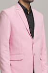 Shop_Aryavir Malhotra_Pink Suede Full Sleeve Solid Blazer _Online_at_Aza_Fashions