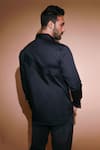 Shop_Echke_Black Cotton Blend Solid Full Sleeve Shirt_at_Aza_Fashions