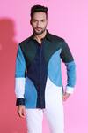 Buy_Echke_Multi Color Cotton Circular Pattern Front Buttoned Shirt _at_Aza_Fashions