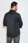 Shop_Echke_Black Cotton Blend Solid Full Sleeve Shirt _at_Aza_Fashions