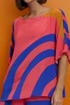 Shop_Nautanky_Blue Crepe Round Neck Out N Abt Abstract Top And Pant Set _Online_at_Aza_Fashions