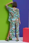 Shop Nautanky Blue Crepe Boat Neck Stop And Share Forest Print & Pant Set at Aza Fashions Shop_Nautanky_Blue Crepe Boat Neck Stop And Share Forest Print & Pant Set _at_Aza_Fashions