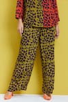 Buy_Nautanky_Green Natural Crepe Printed Cheetah Shirt Collar And Pant Set  _Online_at_Aza_Fashions