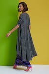 Shop Nautanky Blue Crepe Embroidery Round Neck Do Abtract Print Tunic And Pant Set at Aza Fashions Shop_Nautanky_Blue Crepe Embroidery Round Neck Do Abtract Print Tunic And Pant Set _at_Aza_Fashions