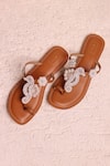 Buy_SANDALWALI_White Bead And Cut Dana Embellished Lucielle Seahorse Sandals _at_Aza_Fashions