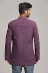 Shop_Arihant Rai Sinha_Purple Poly Cotton Striped Pattern Short Kurta _at_Aza_Fashions