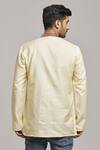 Shop_Arihant Rai Sinha_Cream Poly Cotton Textured Pattern Short Kurta _at_Aza_Fashions