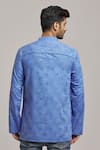 Shop_Arihant Rai Sinha_Blue Poly Cotton Printed Floral Short Kurta _at_Aza_Fashions