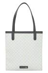 Shop_The Leather Garden_Blue Geometric Laguna Pattern Tote Bag _at_Aza_Fashions