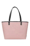 Shop_The Leather Garden_Pink Interlaced Malibu Leather Tote Bag 