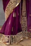 Buy_Torani_Purple Silk Organza Hand Embroidered Dori Gul Rez Amruta Saree  _Online_at_Aza_Fashions