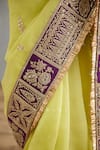 Buy_Torani_Yellow Silk Organza Hand Embroidered Dori Gul Mina Amruta Saree  _Online_at_Aza_Fashions