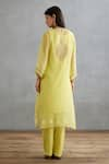 Shop_Torani_Yellow Silk Organza Embroidery Gul Mina Revathi Kurta And Pant Set  _at_Aza_Fashions