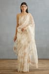 Buy_Torani_Ivory Silk Organza Hand Embroidery Dori Gul Bano Daavya Saree  _at_Aza_Fashions