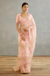 Shop_Torani_Pink Silk Organza Hand Embroidery Dori Gul Mohar Daavya Saree  _Online_at_Aza_Fashions