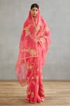 Buy_Torani_Pink Silk Organza Hand Embroidery Dori Gul Daavya Saree  