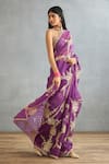 Buy_Torani_Purple Silk Organza Hand Embroidery Dori Gul Rez Daavya Saree  _Online_at_Aza_Fashions