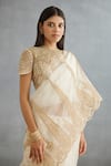 Shop_Torani_Ivory Silk Organza Hand Embroidery Dori Gul Bano Geetika Saree  _Online_at_Aza_Fashions