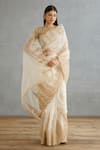 Buy_Torani_Ivory Silk Organza Hand Embroidery Dori Gul Bano Geetika Saree  