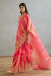 Buy_Torani_Pink Silk Organza Hand Embroidery Dori Gul Geetika Saree  _Online_at_Aza_Fashions