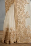 Torani_Ivory Silk Organza Hand Embroidery Dori Gul Bano Yashoda Saree  _Online_at_Aza_Fashions