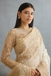 Shop_Torani_Ivory Silk Organza Hand Embroidery Dori Gul Bano Yashoda Saree  _Online_at_Aza_Fashions