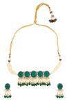 Shop_Saga Jewels_Multi Color Stones Studded Choker Set _at_Aza_Fashions