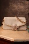 Shop_Sandalwali_Gold Embroidery Lucy Starfish Bag _at_Aza_Fashions