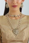 Buy_Moh-Maya by Disha Khatri_Gold Plated Semi Precious Stones Necklace Set _at_Aza_Fashions