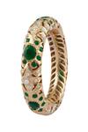 Shop_Moh-Maya By Disha Khatri_Gold Plated Beads, Stones Kada Set _at_Aza_Fashions