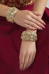 Buy_Moh-Maya By Disha Khatri_Gold Plated Beads Kada Set_at_Aza_Fashions