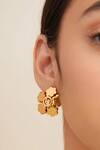 Buy_Outhouse_Gold Plated Poppi Clump Stud Earrings _at_Aza_Fashions