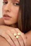 Buy_Outhouse_Gold Plated Poppi Clump Ring _at_Aza_Fashions