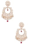 Shop_Moh-Maya By Disha Khatri_Gold Plated Beads, Stones Dangler Earrings _at_Aza_Fashions