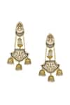 Shop_Tizora_Gold Plated Meenakari Pearl Studded Earrings _at_Aza_Fashions